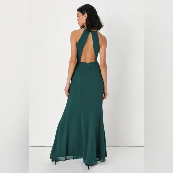 NWT Lulu’s Hunter Green Dress Size XS - Picture 2 of 9